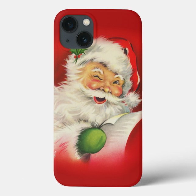 Vintager Weihnachtsmann Case-Mate iPhone Hülle (Rückseite)