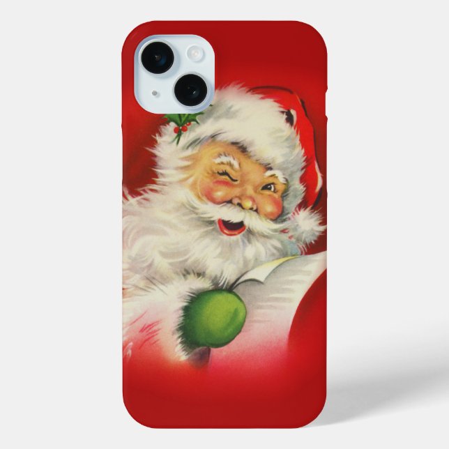 Vintager Weihnachtsmann Case-Mate iPhone Hülle (Rückseite)
