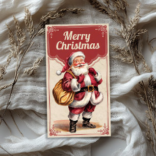 Vintager Weihnachtsmann-Dekopapier Seidenpapier