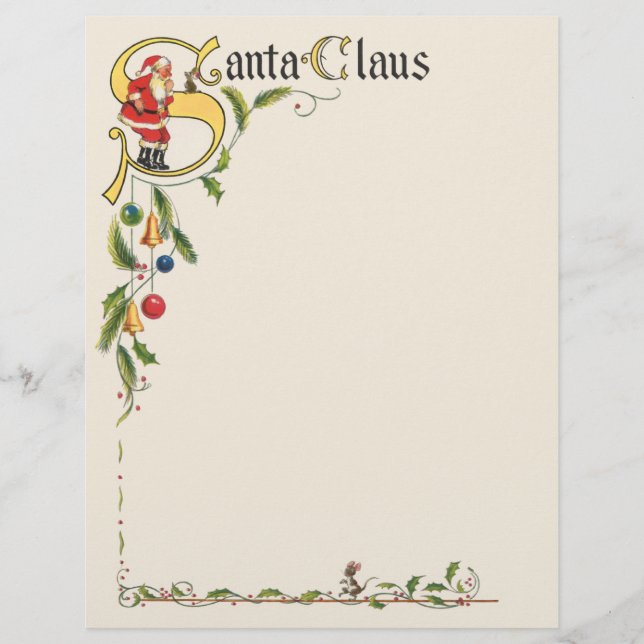 Vintager Weihnachtsmann, dekorative Weihnachtsgren Flyer (Vorne)