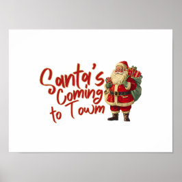 Vintager Weihnachtsmann: Der Weihnachtsmann kommt  Poster