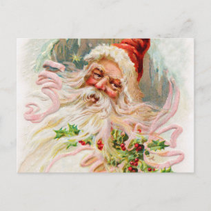 Vintager Weihnachtsmann Feiertagspostkarte
