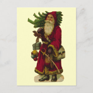 Vintager Weihnachtsmann Feiertagspostkarte