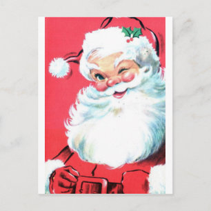 Vintager Weihnachtsmann Feiertagspostkarte