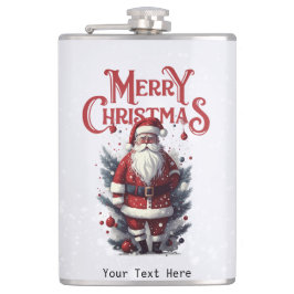 Vintager Weihnachtsmann Flachmann