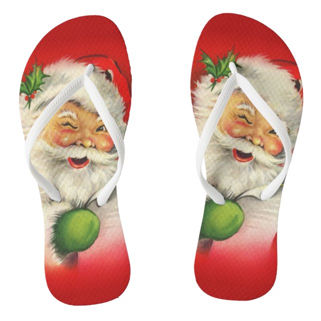 Vintager Weihnachtsmann Flip Flops (Fußbett)