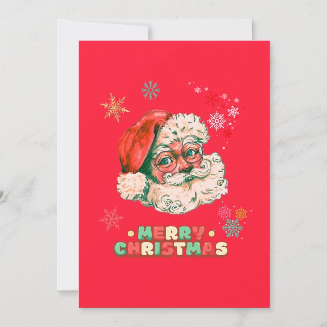 Vintager Weihnachtsmann frohe Weihnachten (Vorderseite)