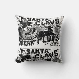 Vintager Weihnachtsmann frohe Weihnachtswurfkissen Kissen