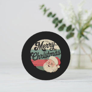 Vintager Weihnachtsmann frohe Weihnachtszeit Alt Feiertagskarte