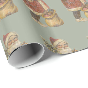 Vintager Weihnachtsmann Geschenkpapier