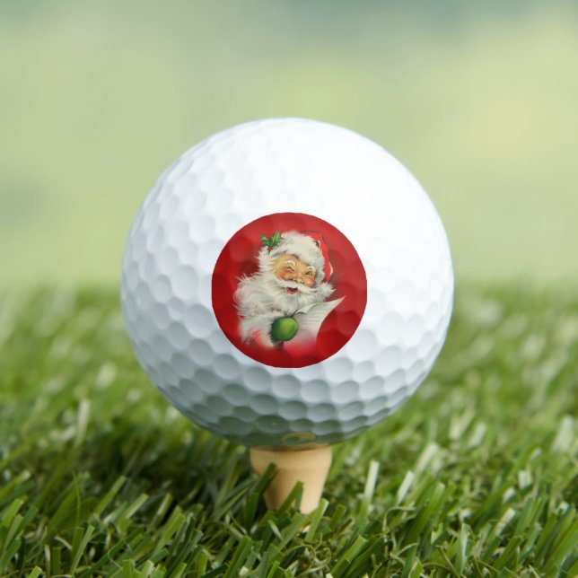 Vintager Weihnachtsmann Golfball (Insitu T-Shirt)