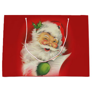 Vintager Weihnachtsmann Große Geschenktüte