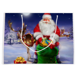 Vintager Weihnachtsmann Große Geschenktüte