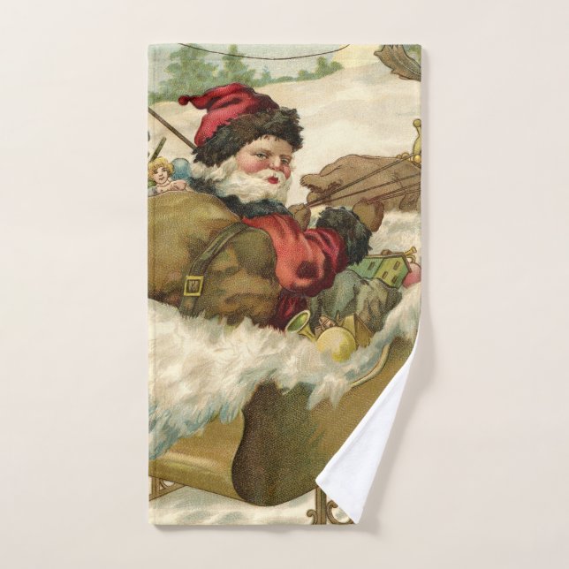 Vintager Weihnachtsmann im Handtuch (Handtuch)