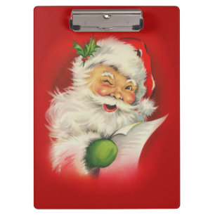 Vintager Weihnachtsmann Klemmbrett