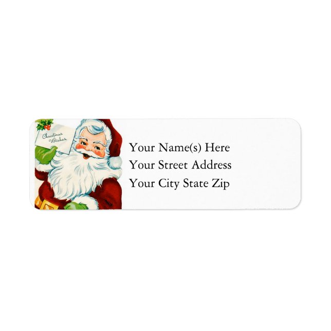 Vintager Weihnachtsmann liefert Weihnachtswünsche (Vorne)