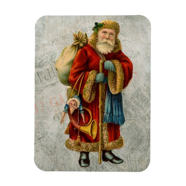 Vintager Weihnachtsmann Magnet (Vertikal)