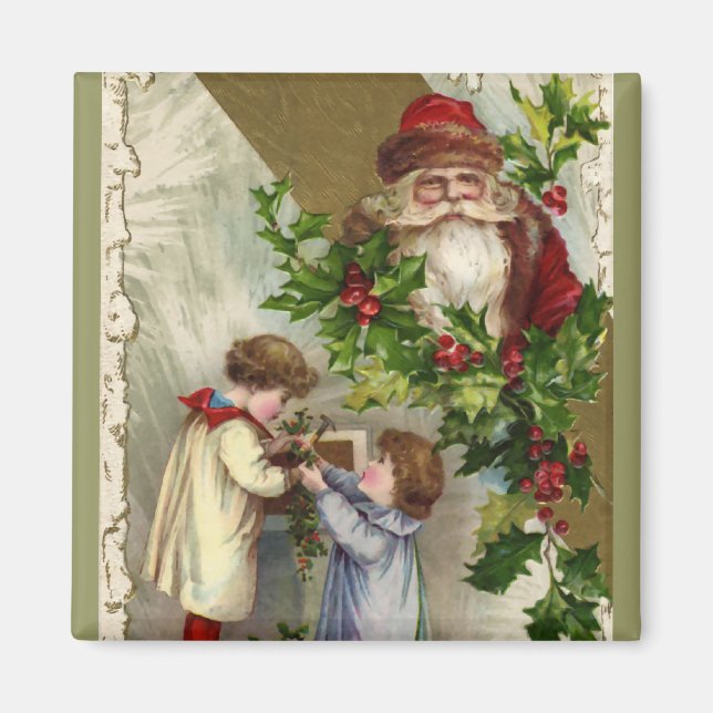 Vintager Weihnachtsmann Magnet (Vorne)