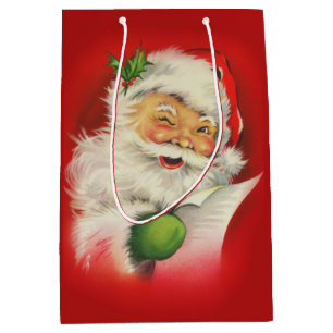 Vintager Weihnachtsmann Mittlere Geschenktüte