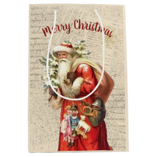 Vintager Weihnachtsmann Mittlere Geschenktüte