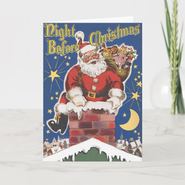 Vintager Weihnachtsmann, Nacht vor Weihnachten (Vorderseite)