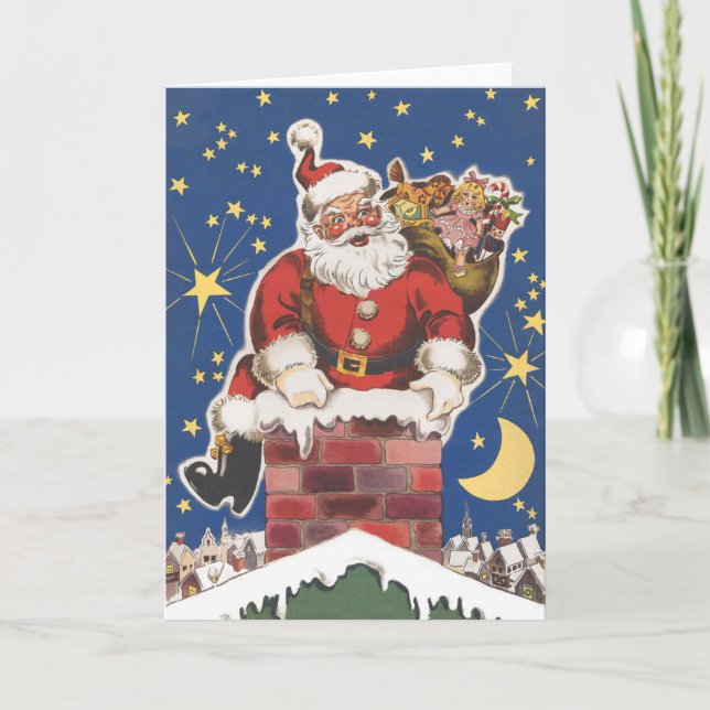 Vintager Weihnachtsmann, Nacht vor Weihnachten (Vorderseite)