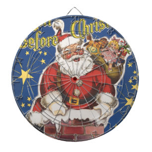 Vintager Weihnachtsmann, Nacht vor Weihnachten Dartscheibe