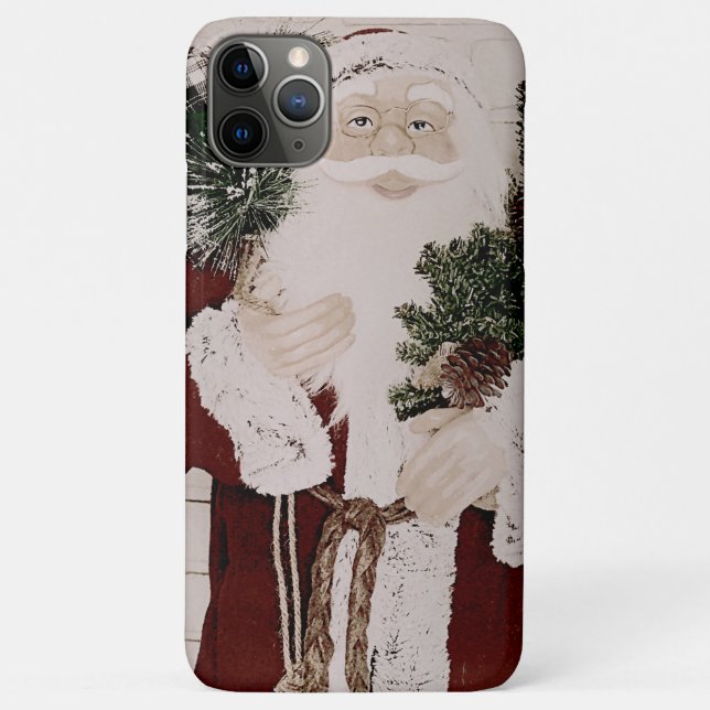 Vintager Weihnachtsmann Portrait Case-Mate iPhone Hülle (Rückseite)