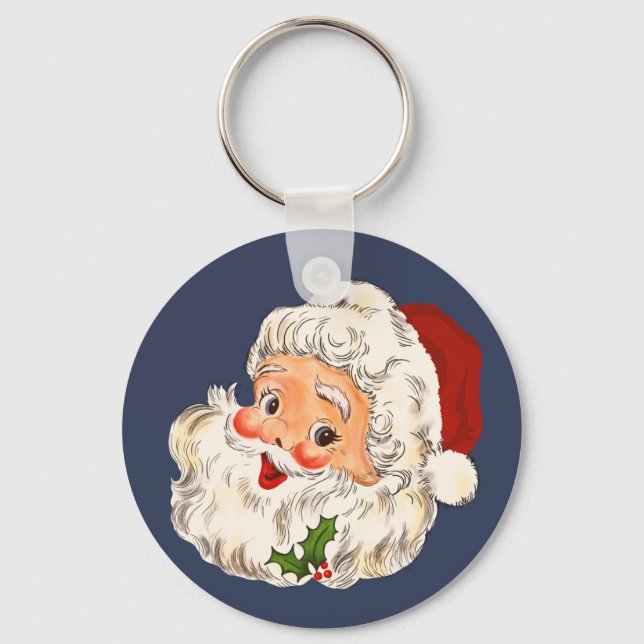 Vintager Weihnachtsmann Schlüsselanhänger (Vorderseite)