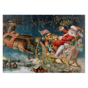 Vintager Weihnachtsmann Schneidebrett