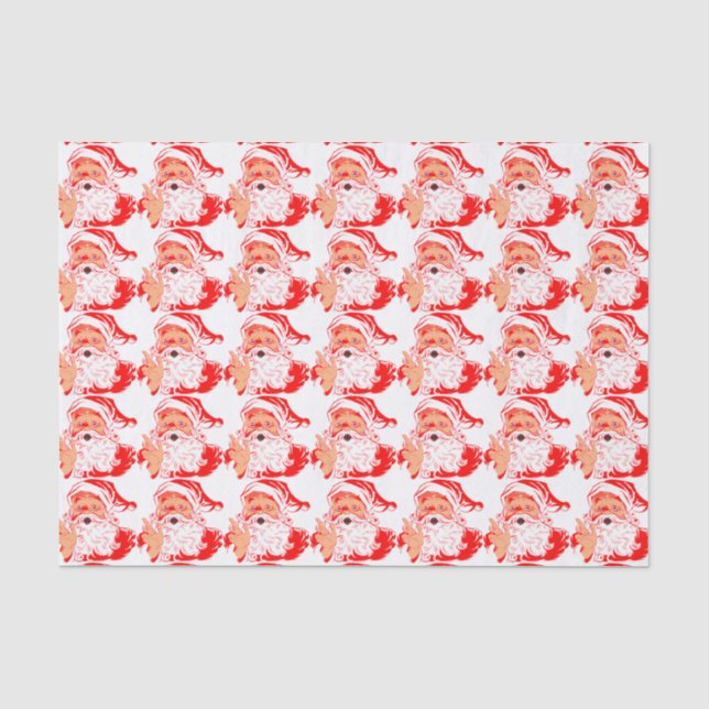 Vintager Weihnachtsmann Seidenpapier (Vorderseite)