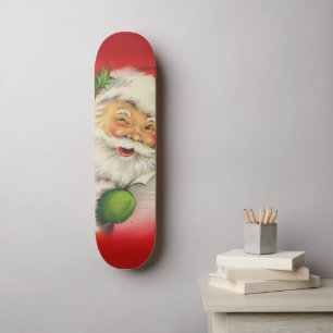 Vintager Weihnachtsmann Skateboard