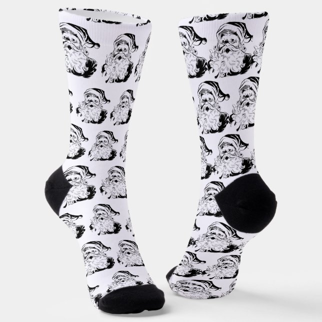 Vintager Weihnachtsmann Socken (Gewinkelt)