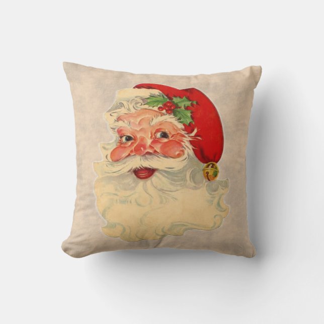 Vintager Weihnachtsmann stellen Kissen gegenüber (Vorderseite)
