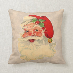 Vintager Weihnachtsmann stellen Kissen gegenüber
