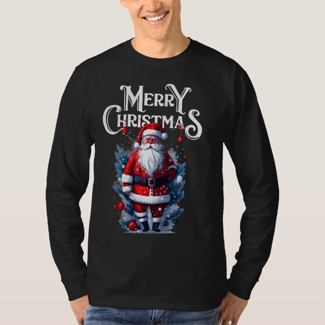 Vintager Weihnachtsmann T-Shirt (Vorderseite)