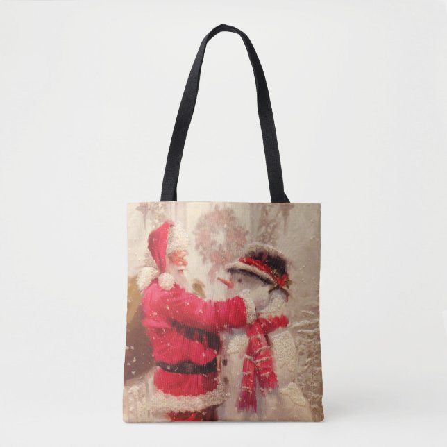 Vintager Weihnachtsmann Tasche (Vorderseite)
