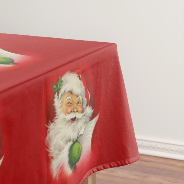 Vintager Weihnachtsmann Tischdecke (Beispiel)