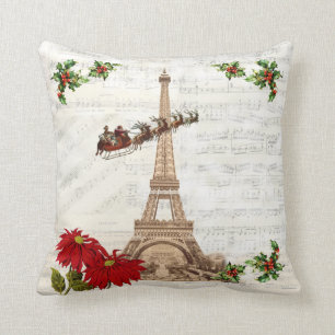 Vintager Weihnachtsmann über Paris Kissen