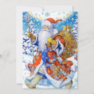 Vintager Weihnachtsmann und Geschenke Weihnachten