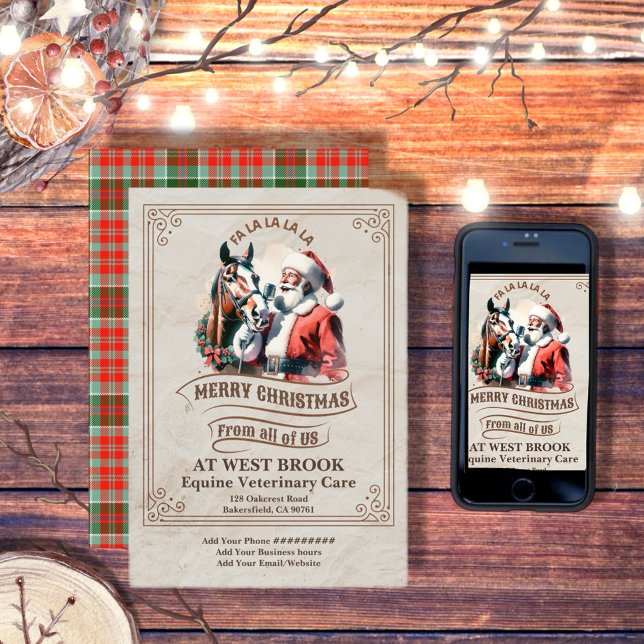 Vintager Weihnachtsmann und Weihnachten Einladung (Enjoy this Festive Christmas design! Customize with your favorite holiday event or greeting. )