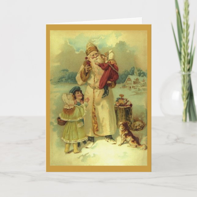 Vintager Weihnachtsmann Viktorianische Weihnachten (Vorderseite)