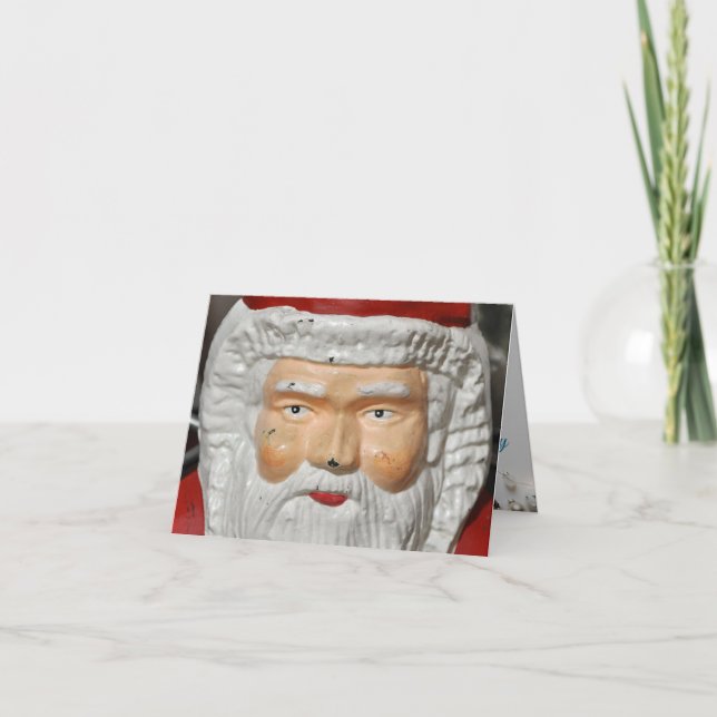 Vintager Weihnachtsmann, Weihnachten, Baumstand, W Feiertagskarte (Vorderseite)