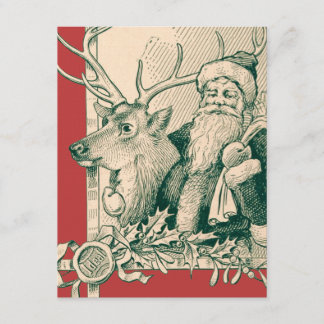 Vintager Weihnachtsmann Weihnachten Nick Einladung