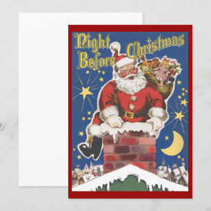Vintager Weihnachtsmann, Weihnachten Party Einladu Einladung