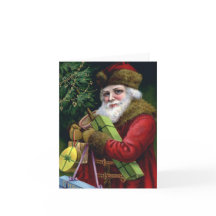 Vintager Weihnachtsmann Weihnachtsmann Mitteilungs