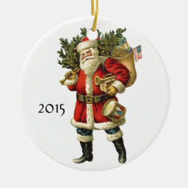 Vintager Weihnachtsmann Weihnachtsschmuck Name hin