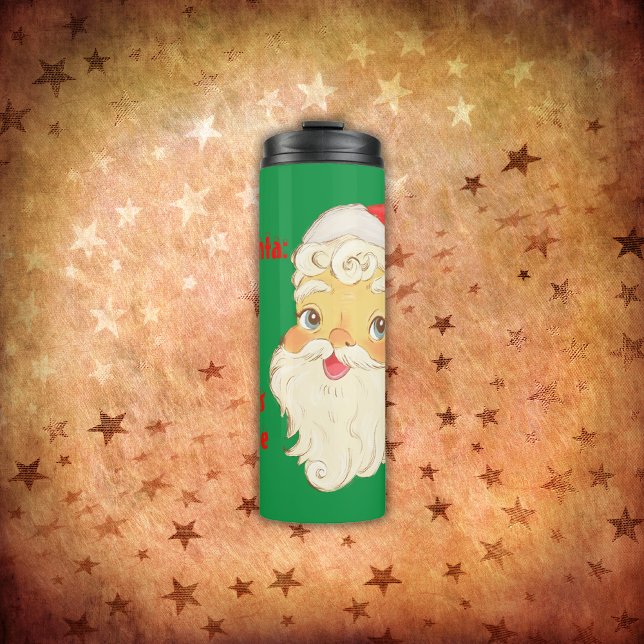 Vintager Weihnachtsmann: Wo Magie und Erinnerungen Thermosbecher (Von Creator hochgeladen)