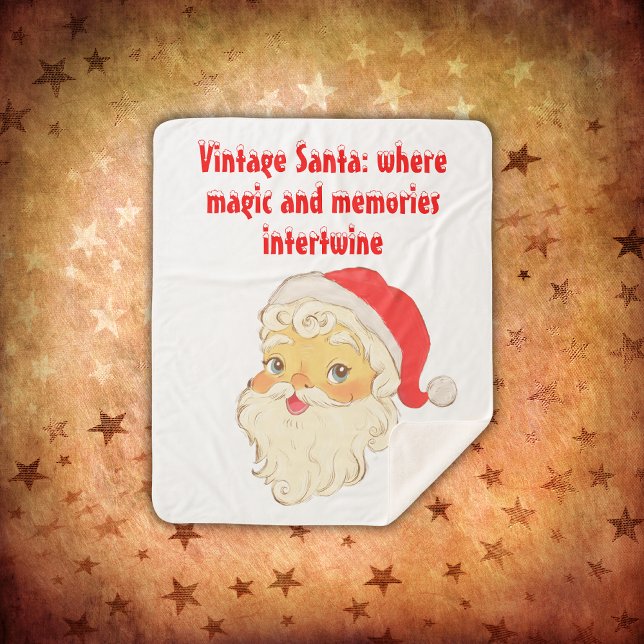 Vintager Weihnachtsmann: Wo Zauber und Erinnerunge Sherpadecke (Von Creator hochgeladen)
