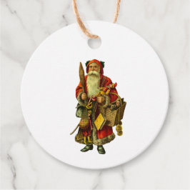 Vintager Weihnachtsmann zu Weihnachten Geschenkanhänger